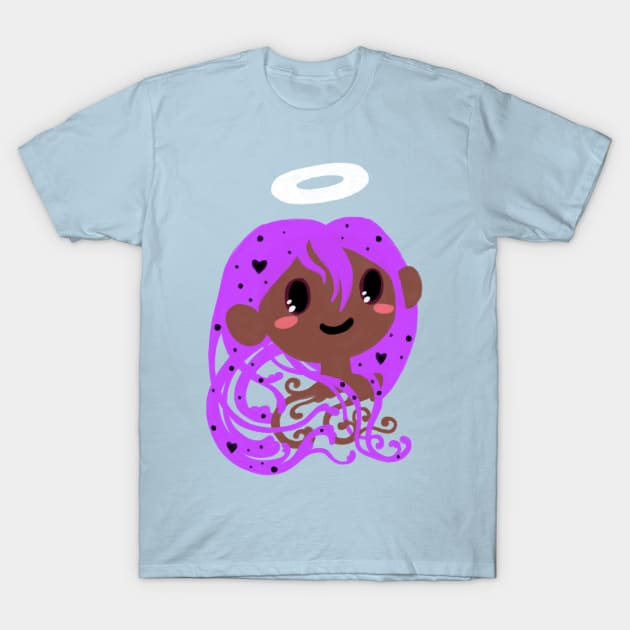 Dying black hair purple is actually pretty hard T-Shirt by aangelss